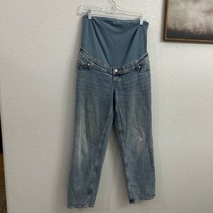 H&M maternity M Straight High Rise Blue Jeans